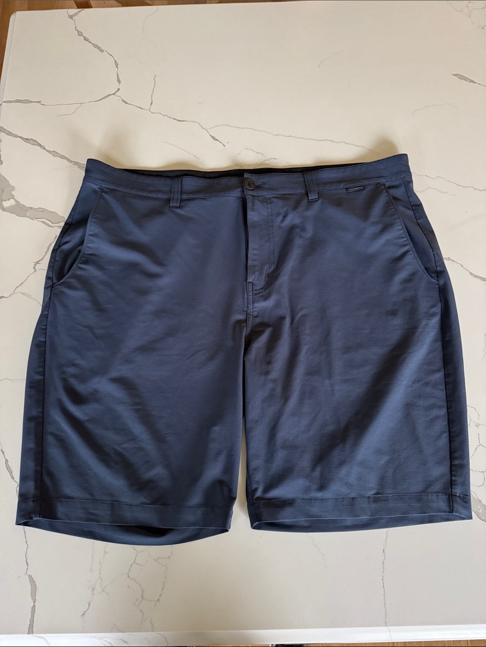 Travis Mathew Men's Navy Flat-Front Performance Shorts